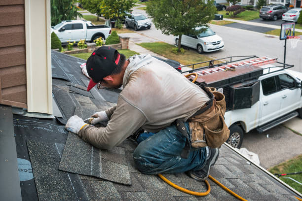 Professional Gutter Installation technician working in Sterling, CO